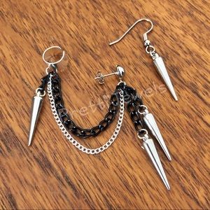 New💕Spikes Dangly Ear Cuff Earrings